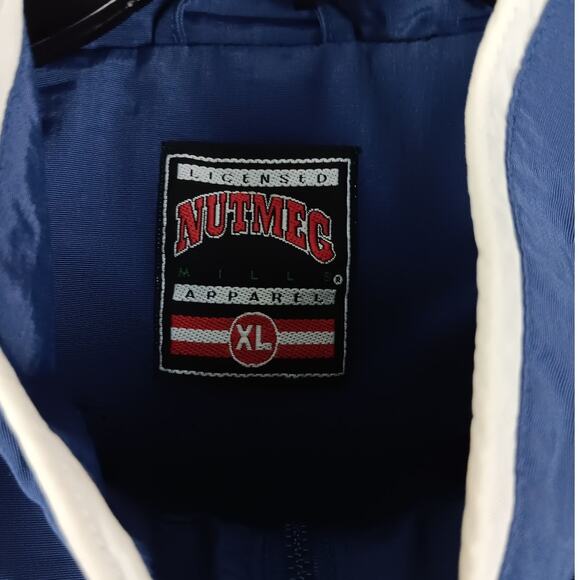 Nutmeg Vintage Indiana Pacers Nylon Jacket Men's XL Yellow/Blue Basketball NBA - Picture 8 of 16